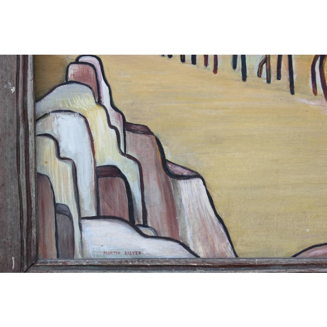 1950s "The Long Road", Surreal Desert Landscape Painting 1950s For Sale - Image 5 of 10