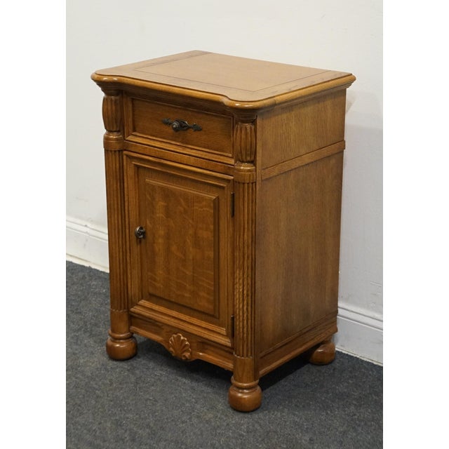 STANLEY FURNITURE Quarter Sawn Oak Victorian Inspired 22" Cabinet Nightstand 502-13-81 32.25" High 22" Wide 17" Deep We...