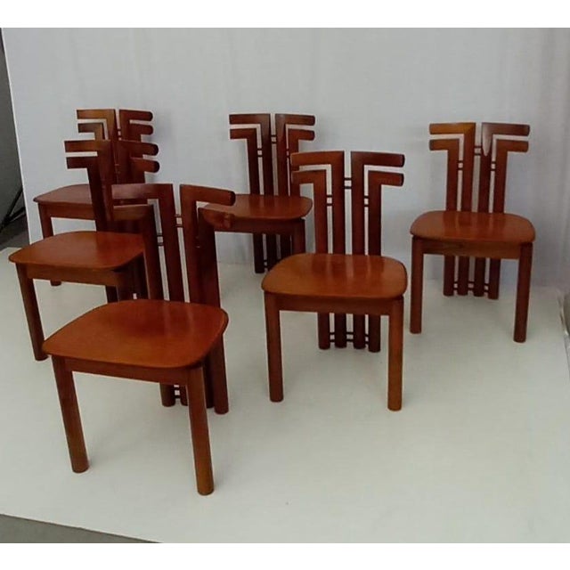 Dining Chairs attributed to Mario Marenco for Mobilgirgi, 1970s, Set of 6 For Sale - Image 4 of 7