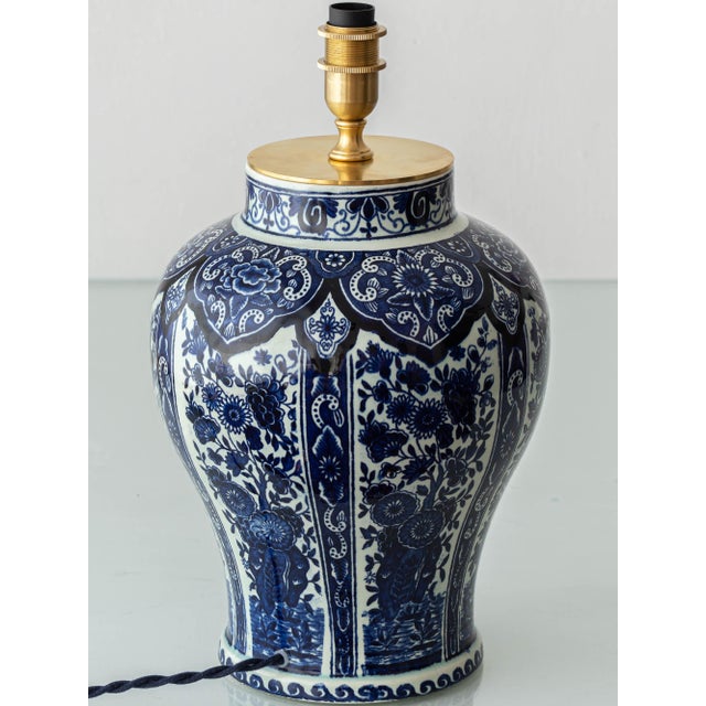 Delft Blue Ceramic Table Lamps from Boch Frères, 1960s, Set of 2 For Sale - Image 6 of 15