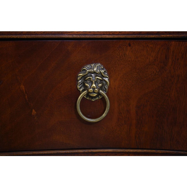 Hickory Chair Mahogany Serpentine Front Carved Chest For Sale - Image 11 of 17
