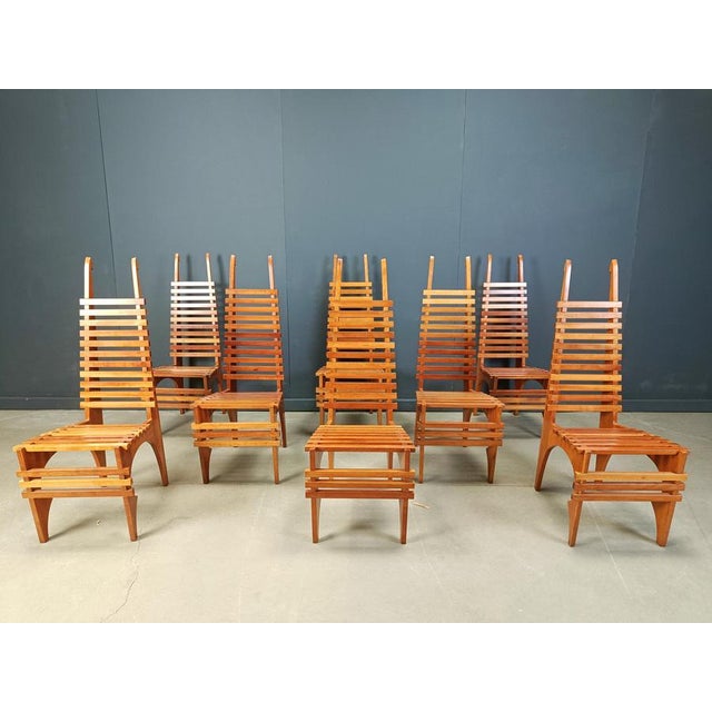 Postmodern Calcar Dining Chairs by Benoit Lange, 1990s, Set of 8 For Sale - Image 11 of 12