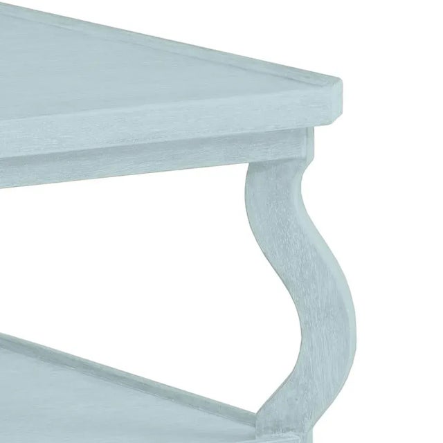 Traditional Abbott Tiered Side Table in Palladian Blue - a Pair For Sale - Image 3 of 4