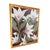 A stunning original acrylic painting featuring cascading white lilies with vivid red stamens set against a rich burgundy...