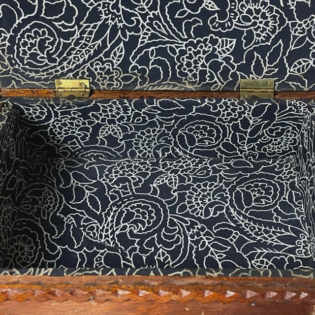 Wood Antique Chip Carved Four Layer Tramp Art Box For Sale - Image 7 of 10