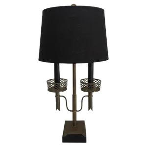 Brass Two-Light Table Desk Lamp After Tommi Parzinger