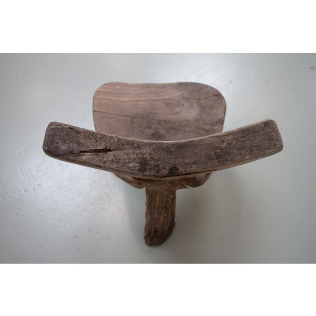 Primitive Elm T Tripod Side Chair, Denmark, 1970s For Sale - Image 6 of 18