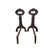 Mission Arts & Crafts pair of Antique andirons with natural patina.