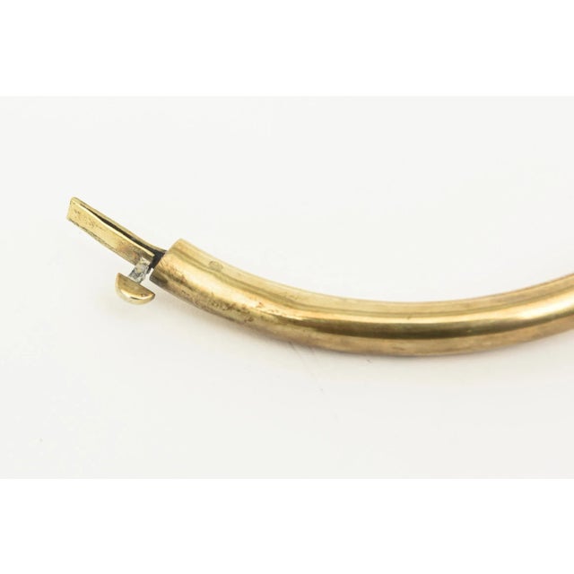 1950s Vintage Los Castillo Hallmarked Brass Interlocking Hands Collar Sculptural Necklace, 1950's For Sale - Image 5 of 12