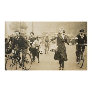 The Catherinettes Racecourse, Paris 1931 - Silver Gelatin B and W Photography by Press Agency Rol For Sale