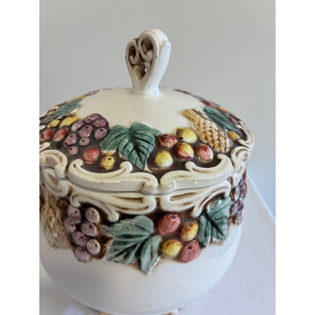 Vintage Lefton Majolica Style Canister With Liid For Sale In Oklahoma City - Image 6 of 12