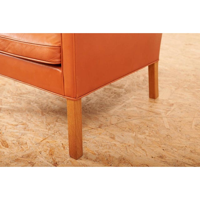 Model 2204 Wingback Armchair in Wood and Leather by Børge Mogensen for Frederica, 1963 For Sale - Image 10 of 16