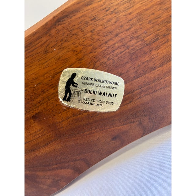 Wood Mid 20th Century Ozark Walnutware Solid Walnut Condiment Caddy For Sale - Image 7 of 7