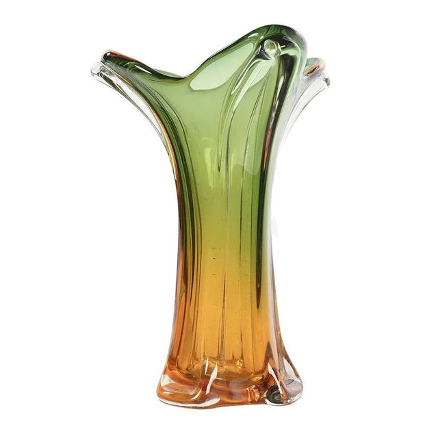 Saint-Lambert vase in blown glass. This piece is designed in the style of the selected designer and/or manufacturer