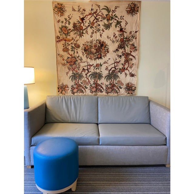 Vintage Quilt Hand-Stitched Tree of Life Textile Panel Broderie Perse Appliqué Linen Tapestry For Sale - Image 13 of 13