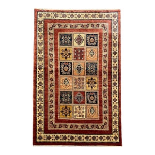 Hand-Knotted Persian Kashkoli Wool Rug – 3'7" X 5'5" For Sale