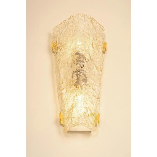 Glass Large Vanity Angular Murano Glass Sconces by Hillebrand for Hillebrand Leuchten, Germany, 1960s, Set of 3 For Sale - Image 7 of 13