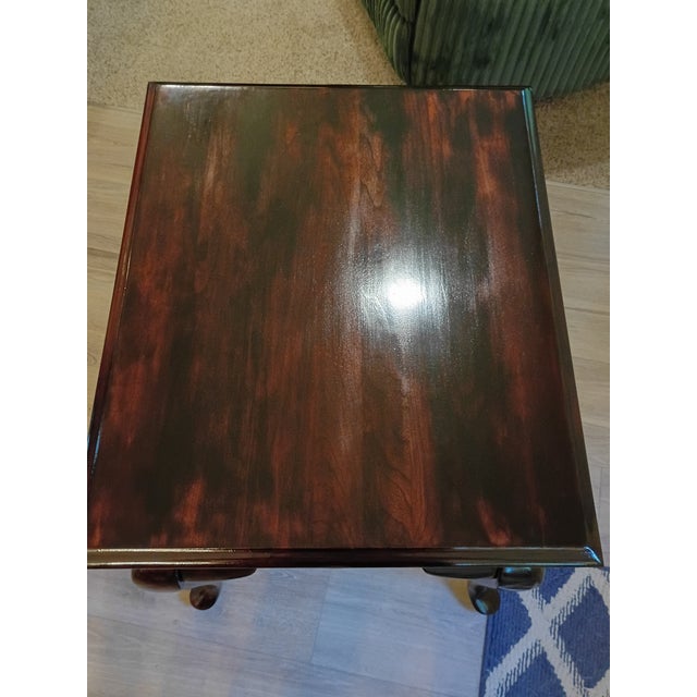 Brown 1980s Broyhill Side Table For Sale - Image 8 of 8