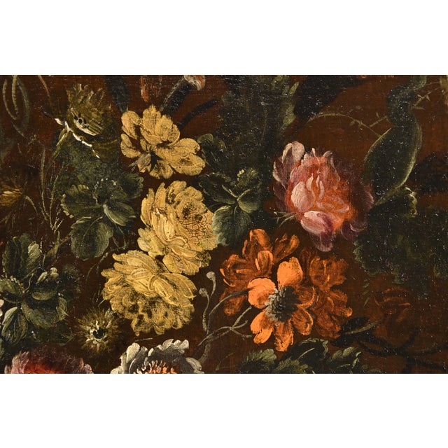 Andrea Scacciati, Flowers Still Life, 1680, Oil on Canvas, Framed For Sale - Image 11 of 15