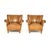 Mid-Century Modern Vintage Swedish Leather Club Armchairs, 1940s, Set of 2 For Sale - Image 3 of 9