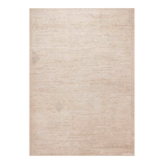 Light Color Geometric Berber Moroccan Beni Ourain Design Modern Area Rug For Sale