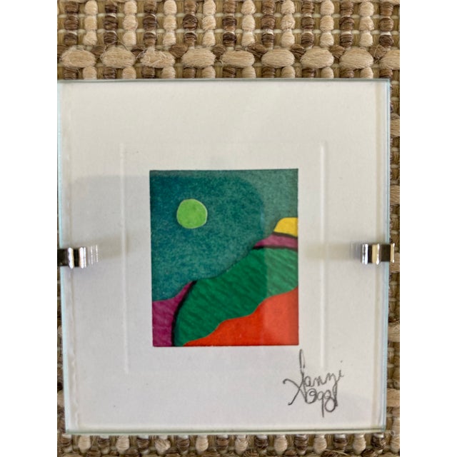 1990s Original Textile Art Miniatures, Signed and Numbered- Set of 5 For Sale - Image 4 of 7