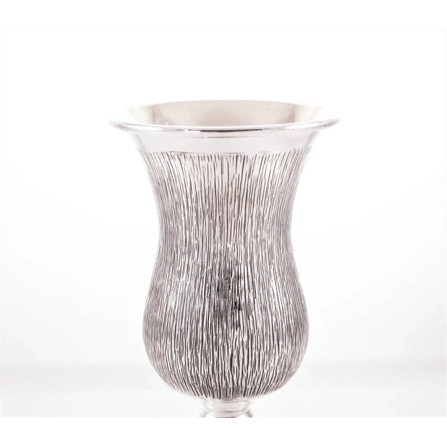 Metal Sterling Kiddush Cup and Plate For Sale - Image 7 of 9