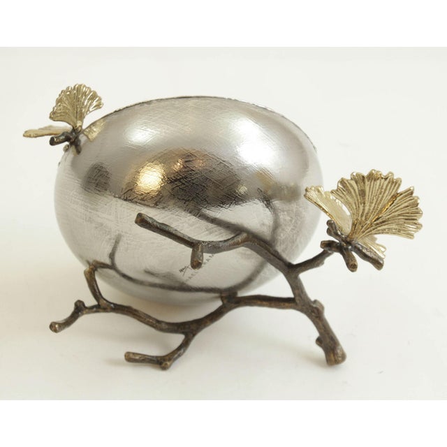 Michael Aram Butterfly Ginkgo Silver Bowl For Sale - Image 4 of 12