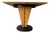 1980’s Postmodern Art Deco-Style Italian Pedestal Game Table With Black Metal Base For Sale