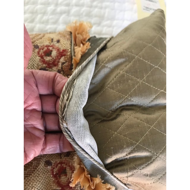 1940s Petit Point Textile Pillow For Sale - Image 6 of 13