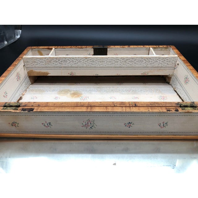 19 Century Birds Eye Maple American Wood Box, Hinged Lid For Sale - Image 17 of 17