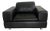 American Leather Contemporary Black Leather Armchair For Sale