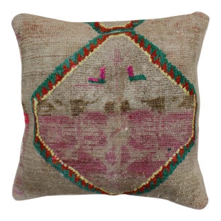 Funky Turkish Medallion Rug Pillow For Sale