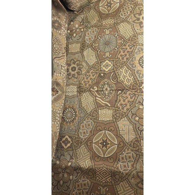 Clarence House Gold Viscose & Cotton Brocade- Two 1/2 Panels Sewn Together For Sale In Chicago - Image 6 of 9