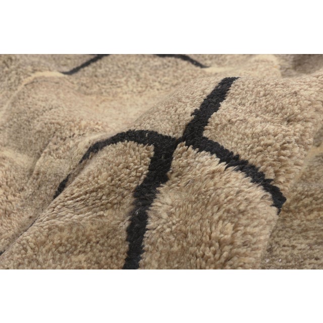 Organic Modern Beni Mrirt Moroccan Rug, 10'07 X 13'02 For Sale In Dallas - Image 6 of 10