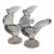 Vintage 1940s Tall Solid Glass Rooster Figurines, a Pair For Sale