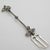 Vintage Italian Handmade Genuine Silver 800 Decorative Cocktail Fork With Bird For Sale - Image 4 of 9