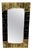 Black Murano Glass and Brass Wall Mirror with Square Geometric Trim from Justfurnituress SRL For Sale