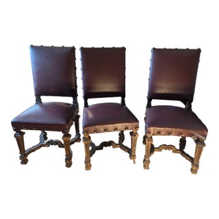 Mid 19th Century French Baroque Style Chairs From Italy - Set of 3 For Sale