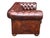English Love Seat Vintage Chesterfield Leather For Sale In Los Angeles - Image 6 of 16