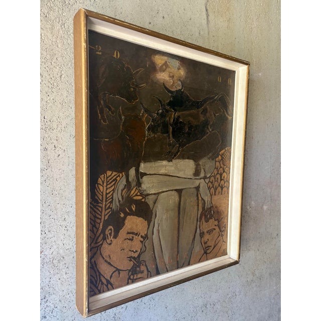 Figurative Brazilian Figurative Painting by Carlínio França, Salvador Bahia For Sale - Image 3 of 7