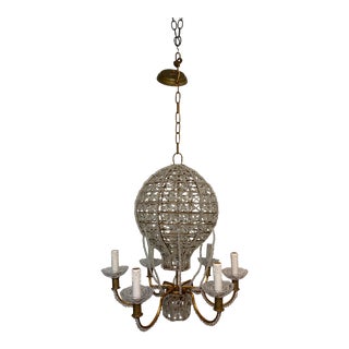 Crystal Hot Air Balloon Chandelier in the Style of Maison Bagues For Sale