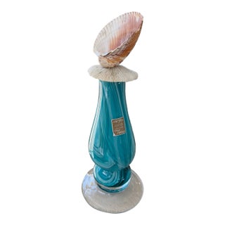 Celestial Meets the Sea Mid-Century Slag Glass Decor For Sale