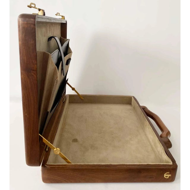 Brown Vintage Attache Case by Jeffrey Benjamin For Sale - Image 8 of 11