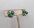 Vintage 1960s Signed Panetta Goldtone Faux-Jade Clip Earrings-2 Pieces For Sale - Image 4 of 7