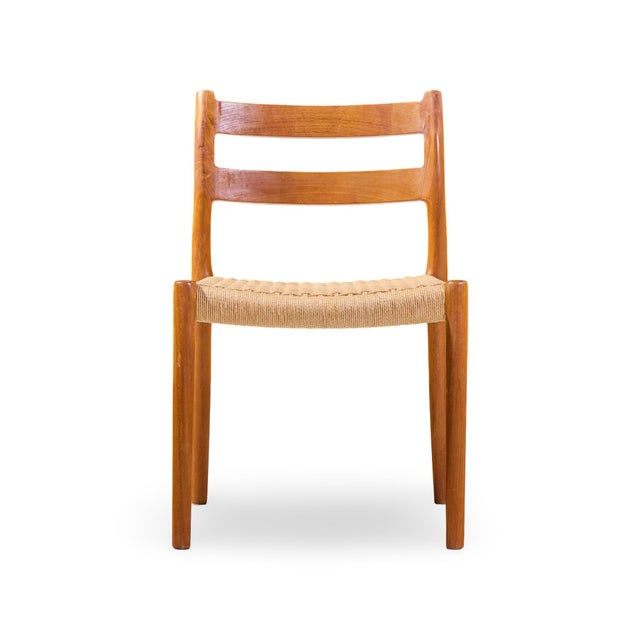 Mid 20th Century Niels Møller Models 84 and 67 Mid Century Danish Teak and Rope Dining Chairs - Set of 6 For Sale - Image 5 of 18