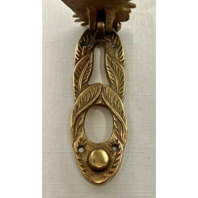 Introducing the exquisite Vintage Palm Beach Regency Coastal Brass Pineapple Door Knocker an elegant piece that...