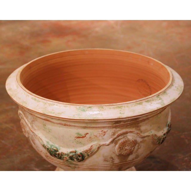 French Handmade Terracotta Anduze Bowl Urn Planter by La Madeleine For Sale - Image 4 of 14