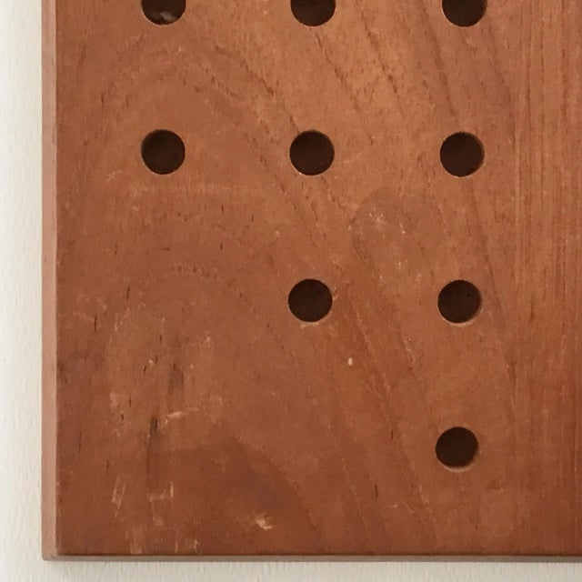 Brown 1960s Solitaire Skjode Skjern Danmark Teak Wood Game Board Only by Piet Hein For Sale - Image 8 of 8