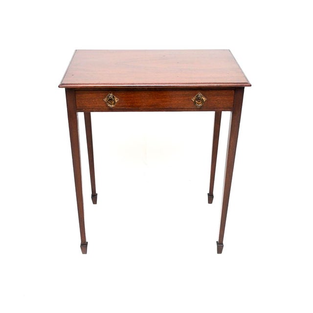 A wonderful antique Edwardian side table. This was made in England, it dates from around 1900-1910 period. It is a lovely...